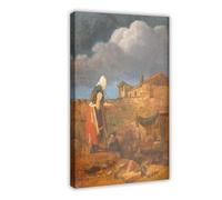 ANFOTCM Attrib. Jacques Albert Senave (1758 lienzo, pósteres artísticos para pared, dormitorio, oficina, habitación, regalo, 40 x 60 cm)