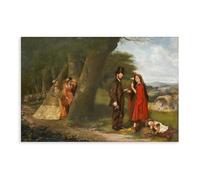 ANFOTCM Obra de arte antigua original del siglo XIX, diseño de The Fortune Teller, decoración de pared, famosas pinturas al óleo para sala de estar, obras de arte clásicas, decoración del hogar, 40 x