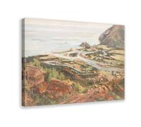 ANFOTCM Póster de arte antiguo original de The Delta From Above de Early XX Century Oil - Póster decorativo para pared, bar, restaurante, garaje, cafetería, regalo de 60 x 90 cm