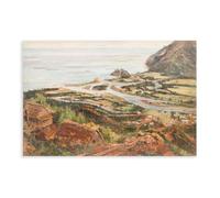 ANFOTCM Póster de arte antiguo original de The Delta From Above de principios del siglo XX con diseño de óleo antiguo para decoración de pared, pinturas para sala de estar, dormitorio, decoración de