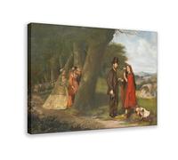 ANFOTCM Póster de arte antiguo original de The Fortune Teller del siglo XIX para decoración del hogar, escuela, oficina, 30 x 45 cm