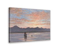 ANFOTCM Póster de Frederick William John Shore (1844), lienzo impreso, decoración rústica de granja para sala de estar, baño, dormitorio, 12 x 18 pulgadas (30 x 45 cm)