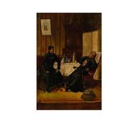 ANFOTCM Póster de lienzo antiguo original de clérigos estridentes del siglo XIX, decoración de dormitorio, paisaje deportivo, oficina, habitación, regalo, 40 x 60 cm