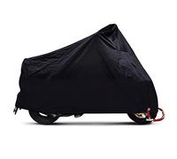 ANFTOP Motocicleta Funda para Moto 4XL Negro Color Agujeros de la Cerradura Cubierta UV Polvo Protectora Impermeable de Cubierta - XXXXL