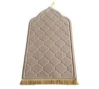 Angaekkot Alfombra de oración musulmana de franela - Alfombra de oración portátil de viaje con borlas - Alfombra de oración islámica suave para mujeres y hombres - Alfombrilla de oración regalo