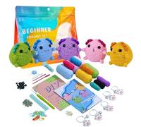 ANGAHE creating moments Crochet Kit de Manualidades para Adultos y adolescentes: Kit de crochet y Ganchillo Fácil para Crear Amigurumi - Ideal Principiantes. (5 Salamandras Crochet)
