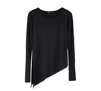 Angcoco Top de Baile Latino con Abertura Lateral para Mujer, Vestido de Baile de Salsa, Camisa de Baile de salón