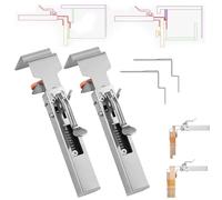 ANGDI Abrazadera de fijación de cajón Ajustable, Abrazadera de cajón extraíble Fija de un Toque, Grosor Ajustable de 21 a 50 mm, 2 Tipos de Clips de adecuados para Varios cajones Abrazaderas(2pcs)
