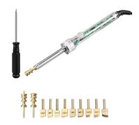 ANGDI Máquina para Hacer Pliegues de Bordes de Cuero, Calentador de Sellado y Estampado, Herramienta eléctrica para ranurar Bordes de Cuero con 11 Puntas de latón, Temperatura Ajustable