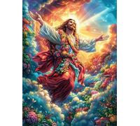 Ange Dans Des flammes colorées Puzzle 500 Piezas Papel Adultos Mitos fantásticos Desconectar Estrés Alivio Ansiedad Garantía Reposición Piezas 500 PCS
