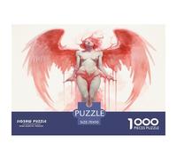 Ange Puzzle Regalo Creativo Decoración del Hogar 1000 Piezas A Girl with Wings Rompecabezas Imposible Juguetes Desafiantes para Adultos 70x50cm/1000pcs