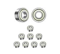 ANGEEK 10 unidades 6000 ZZ rodamiento de bolas 10 mm x 26 mm x 8 mm, prelubricado, doble junta, 6000ZZ rodamiento rígido de bolas