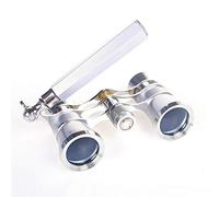 ANGEEK 3X25 Opera Theater Horse Racing Glasses Binocular Telescope with Handle/Accessory Kit Women Telescope (Silver)