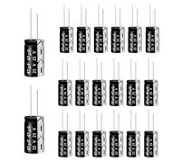 ANGEEK 47µF 25V 5x11mm 50/60HZ Condensador electrolítico de aluminio | Condensador de 47uF 25V,adecuado para diversas aplicaciones electrónicas y electrodomésticos (20 unidades)