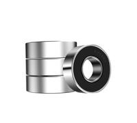 ANGEEK 6004-2RS rodamientos de bolas sellados, paquete de 4, 20x42x12 mm | Acero para rodamientos, prelubricados, juntas de goma en ambos lados