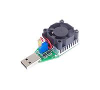 ANGEEK Probador de circuito eléctrico de 15 W, módulo de carga USB ajustable de 0,15 a 3 A de corriente constante CC 3,7 a 13 V con ventilador, luz indicadora inteligente para pruebas de descarga