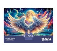 Ángel Alas Luna 1000 Piezas PuzzleÁngel Cosmic Sky Rompecabezas Inteligentes Juego Imposible Adultos Y Niños +14 Años Colores Variados52x38cm/1000pcs