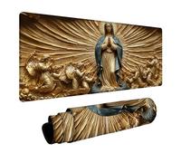 Ángel Alfombrilla Ratón 400x800x3 mm Impermeable Alfombrilla Ratón XXL María, Mousepad Mejora la Precisión y la Velocidad para Pc Gaming Mouse y Laptop Oficina Home Decoration Regalo Hombre FSBD-0543