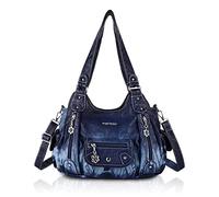 Angel Barcelo Monederos y bolsos de mano para mujer, de piel sintética, bolso de hombro tipo bandolera, bolsos hobo modernos para niñas, azul (Fashion Blue), Talla única