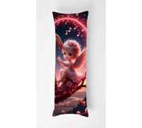Angel Body Pillow Case Cover 50x150cm, Long Backrest Cushion Pillow Protector with Zipper, Decorative Bedding Pillowcase, Soft Body Pillow Cover for Couch Bedroom Harp Note