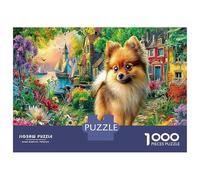 Ángel cachorro Para El Desarrollo:1000 Piezas Rompecabezas Cognitivo Pomeranian Magical Garden Juego Y Actividad Para El Hogar,Una Gran Idea De Regalo Para El Aprendizaje Y El Crecimiento 70x50cm/1000