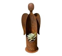 Angel Candle Holder - Christmas Metal Candlestick, Angel Figurine Display Decoration, Candle Stand for Home, Table, Mantle, Fireplace, Indoor, Christmas, Party, Holiday