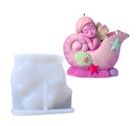 Angel Candle Mold, Conch Wax Molds, 3,54 x 1,89 x 3,15 pulgadas Crafting Tools & Resin Supply, User Friendly, Epoxy Clay Mould for Art Projects, Candle Making, Aromatherapy, Plaster Crafts
