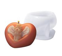 Angel Candle Mold - Silicona Candle Mold | Resin Mold | Non Stick Heart Angel Mold | Silicone Home Parties Decorations Resin Mould | Festival Candle Making Mold Crafts For Easter, & Birthday