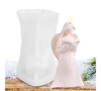 Angel Candle Mold - Silicone Angel Candle Mold | Diy 3d AngelCandles Molds Resin Silicone Molds | Flexible and Smooth Shaped Ornament Mould for Candy, Cake, Pudding | Four Candles Môld