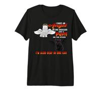 Angel Cat and Devil Cat Funny Kitty Kitten Cats Lovers Camiseta Premium