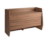 Angel CERDÁ - Cómoda de Madera Chapada en Nogal Natural - Cómoda Dormitorio con 2 Cajones Soft-Closing - Diseño Moderno - Elegante y Funcional - Amplio Almacenaje - 120 x 45 x 75 cm