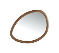Ángel Cerdá - Espejo Pared Irregular con Marco de Madera Nogal | Espejo Moderno Grande para Salón, Dormitorio o Entrada | para Decoración Interior, Elegante | 95 x 75 cm
