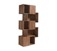 Ángel Cerdá - Estantería de Madera Nogal con Cajones - Estantería de Libros Moderna - Estantería Mueble para Salón - Duradero y Funcional - 85 x 40 x 181 cm