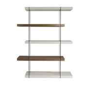 Angel Cerda Estantería madera nogal y cristal