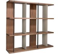 Angel Cerda Estantería de nogal y acero lacada en gris