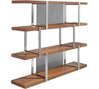 Angel Cerda Estanteria nogal separadores cristal negro