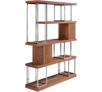 Angel Cerda Estantería nogal y acero inoxidable cromado