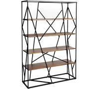 Angel Cerda Estantería nogal y acero negro