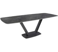 Angel Cerda Mesa comedor extensible ovalada barril mármol porcelánico