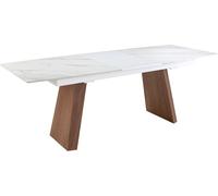 Angel Cerda Mesa comedor extensible ovalada barril mármol porcelánico