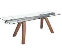Angel Cerda Mesa comedor extensible rectangular de cristal templado