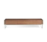 Angel cerda mueble tv nogal y cristal templado