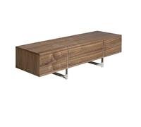 Ángel Cerdá - Mueble TV de Nogal con Patas de Acero - Mueble TV Madera con Puertas y Cajones Soft-Closing - Moderno, Duradero y Funcional - 180 x 56 x 46 cm