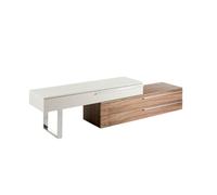 Angel cerda mueble tv madera beige, nogal y acero cromado 45 cm
