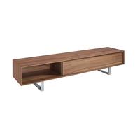 Angel cerda mueble tv nogal y acero cromado 180 cm