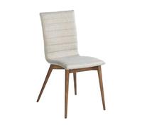 Angel Cerda - Silla Comedor Tapizada en Tela | Sillas Comedor Modernas, Diseño Minimalista, Elegante | 49 x 56 x 90 cm, Patas de Madera Nogal | Cómoda, para Comedor, Salon