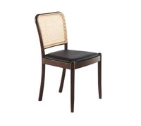 Angel cerda silla rattan y polipiel negro