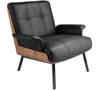 Angel Cerda Sillón elegante de polipiel negro