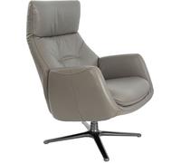 Angel Cerda Sillón giratorio reclinable en piel gris