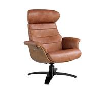 Angel Cerda Sillón giratorio tapizado piel vacuno camel